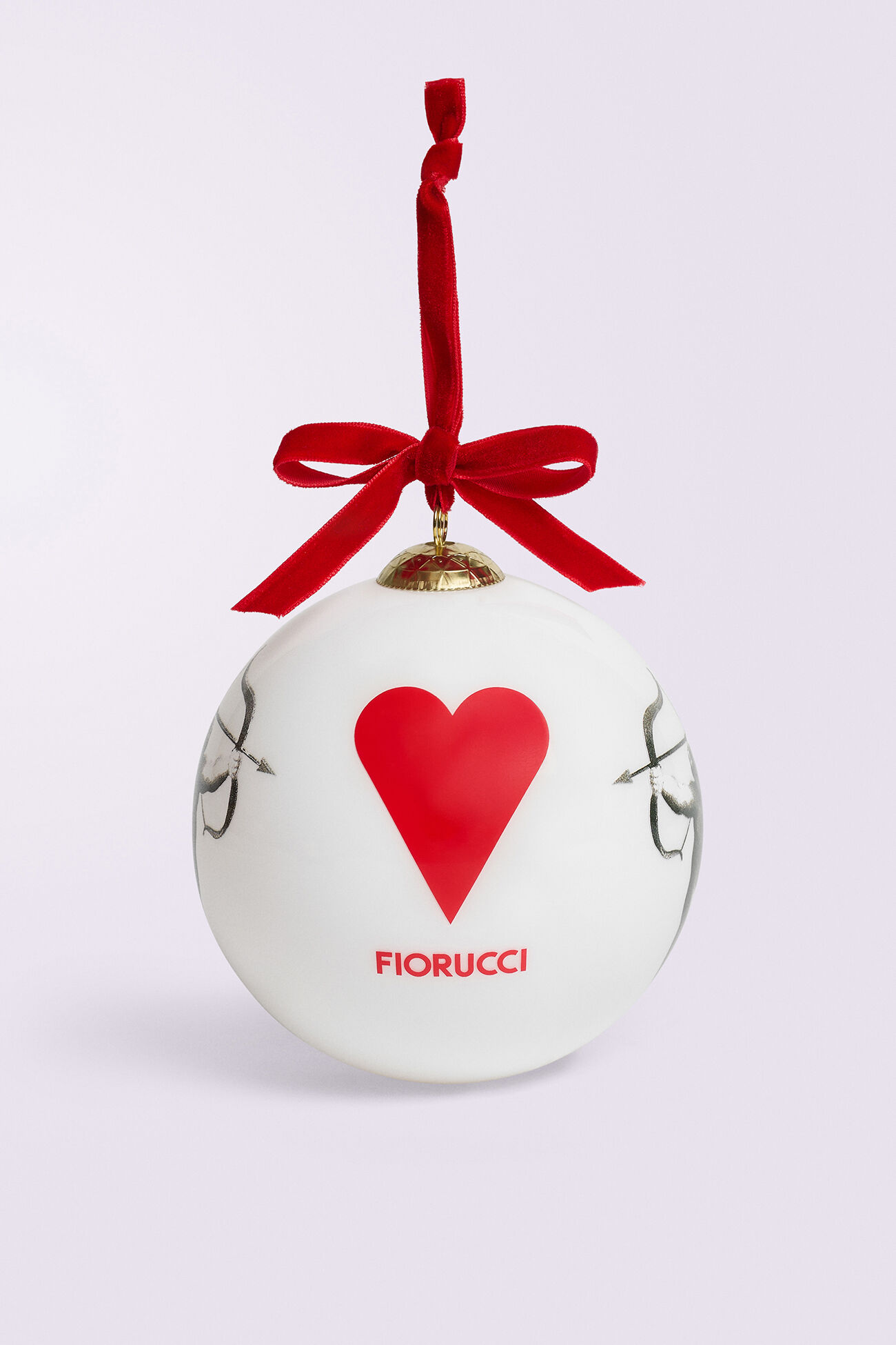 Cupid Christmas Bauble White